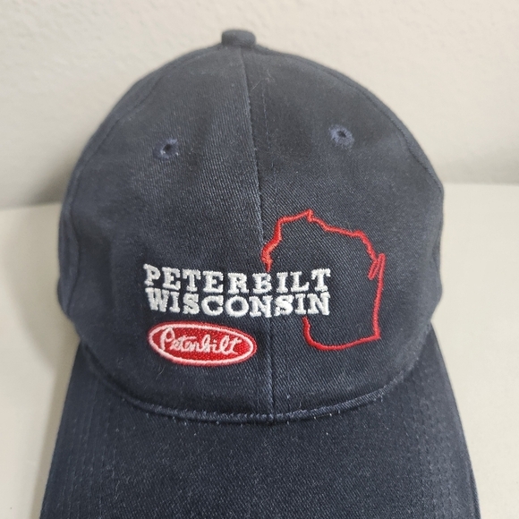 Peterbilt Wisconsin Advertising Vintage Adjustable Navy Baseball Cap - Picture 7 of 7